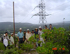 Thi công kéo căng dây đoạn tuyến G35 – G36, công trình đường dây 220kV Quy Nhơn-Tuy Hòa