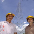 Dựng trụ tháp vượt sông Ngân Sơn